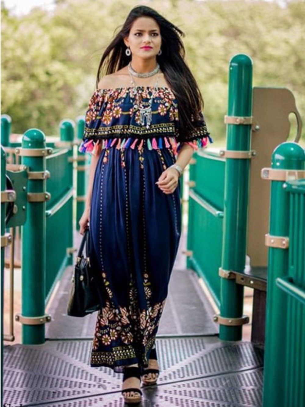 Maxi off the shoulder dress
